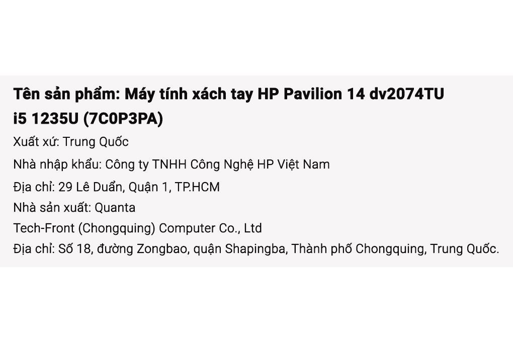 Laptop HP Pavilion 14 dv2074TU i5 1235U/8GB/512GB/Win11 (7C0P3PA) Màu Vàng