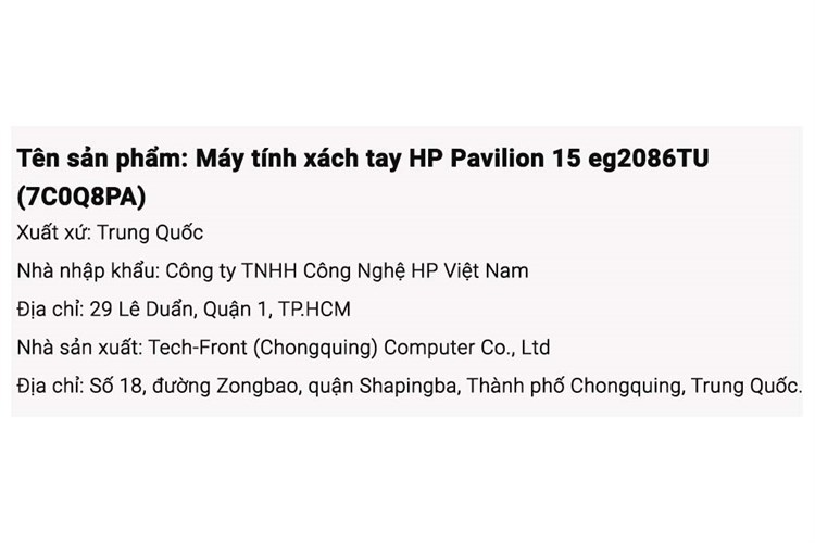 Laptop HP Pavilion 15 eg2086TU i3 1215U/8GB/256GB/Win11 (7C0Q8PA) Màu Vàng