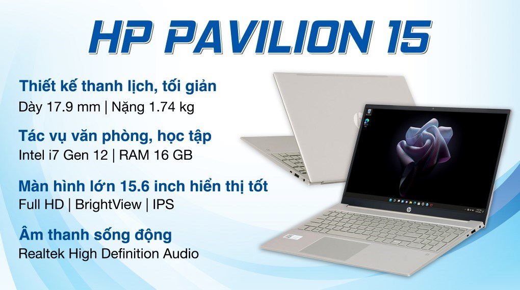 Laptop HP Pavilion 15 eg2088TU i7 1260P/16GB/512GB/Win11 (7C0R0PA)
