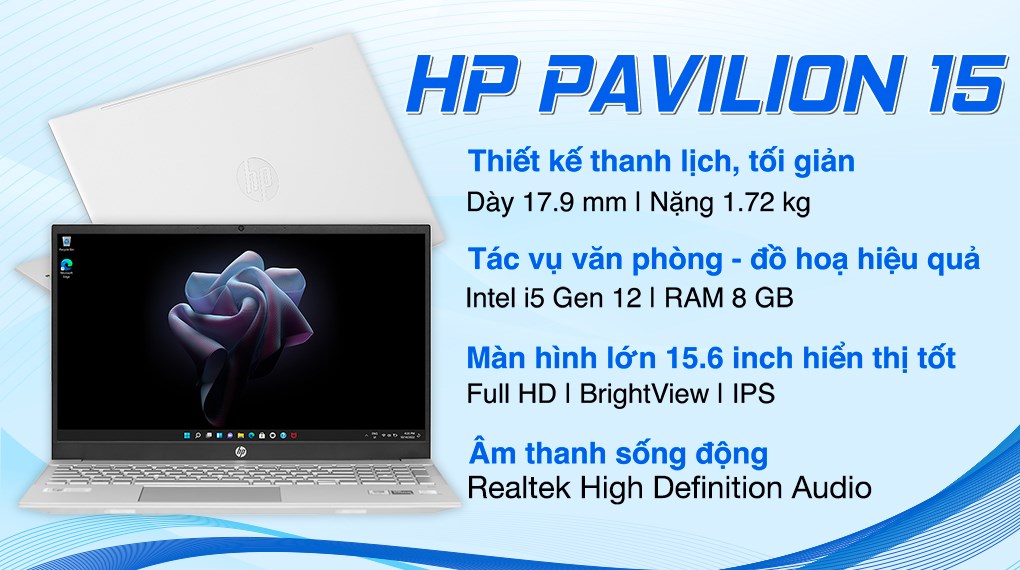 Laptop HP Pavilion 15 eg2085TU i5 1240P/8GB/256GB/Win11 (7C0Q7PA) hover