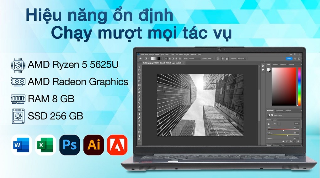 Laptop Lenovo Ideapad 3 14ABA7 R5 5625U/8GB/256GB/Win11 (82RM003WVN)