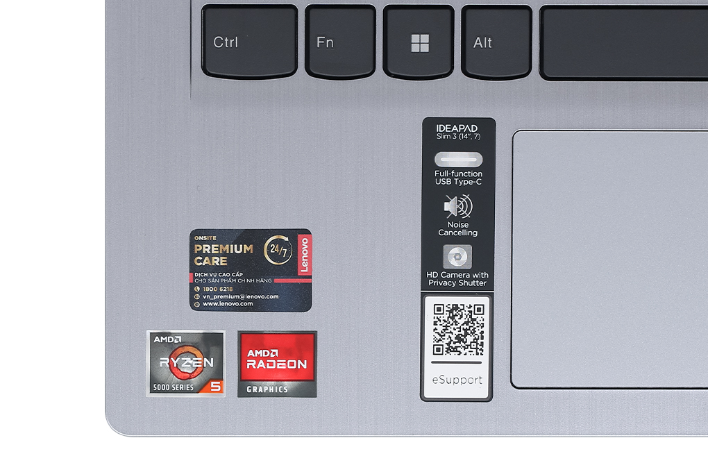 Laptop Lenovo Ideapad 3 14ABA7 R5 5625U/8GB/256GB/Win11 (82RM003WVN) Màu Xám