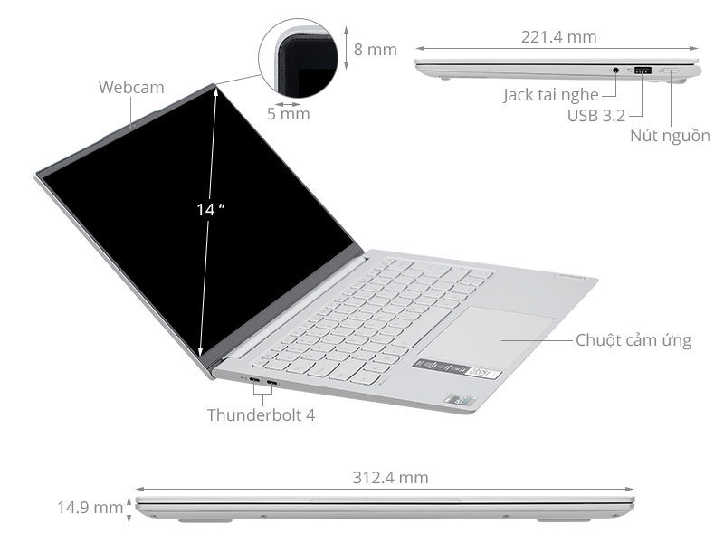 Lenovo Yoga Slim 7 Pro 14IAH7 i7 12700H/16GB/512GB/Win11 (82UT006CVN)