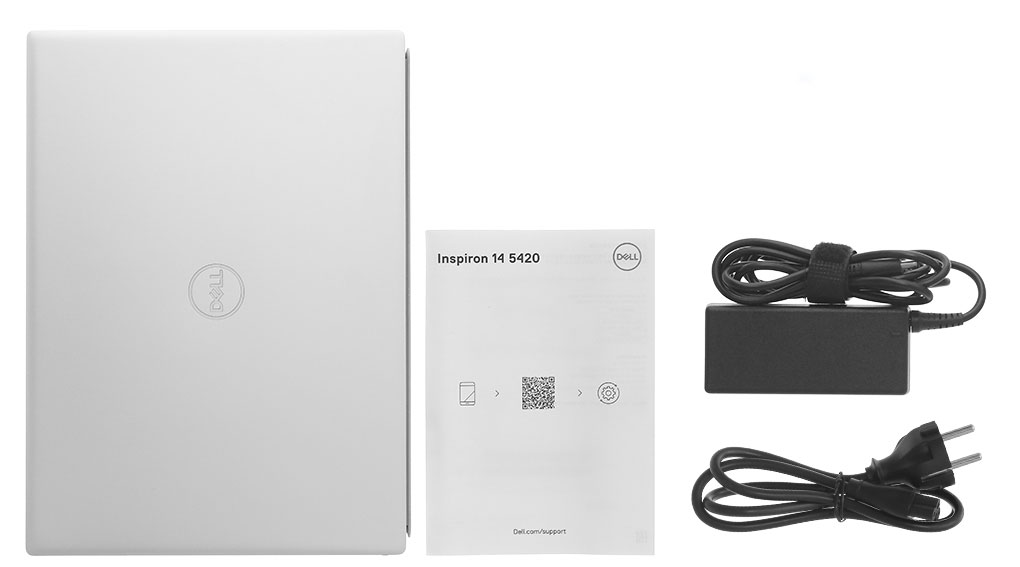 Bộ sản phẩm gồm: Sách hướng dẫn, Thùng máy, Sạc Laptop Dell