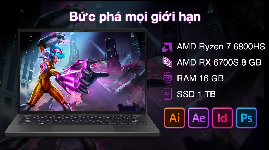 Laptop Asus Gaming ROG Zephyrus G14 GA402RJ R7 6800HS (L8030W) - Hiệu năng