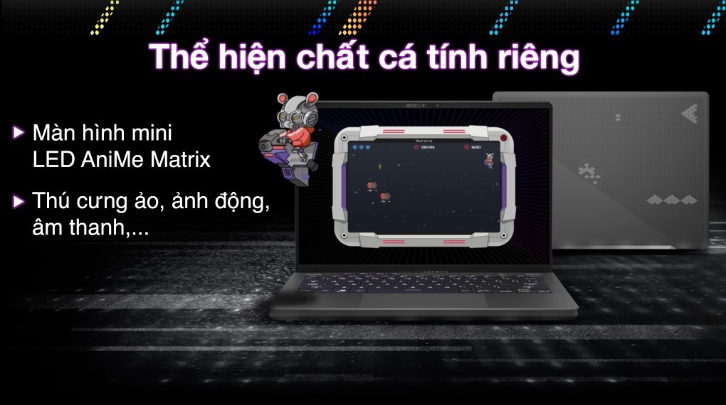 Laptop Asus Gaming ROG Zephyrus G14 GA402RJ R7 6800HS (L8030W) - Màn hình LED mini