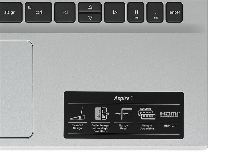 Laptop Acer Aspire 3 A315 59 38PG i3 1215U/8GB/512GB/Win11 (NX.K6TSV.00A) Màu Bạc