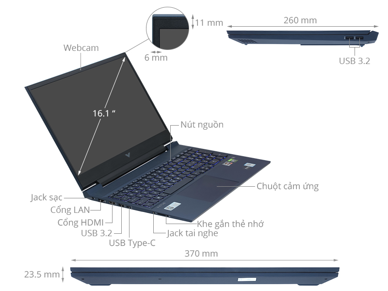 HP Gaming VICTUS 16 e1102AX R7 6800H/16GB/512GB/4GB RTX3050Ti/144Hz/Win11 (7C139PA)