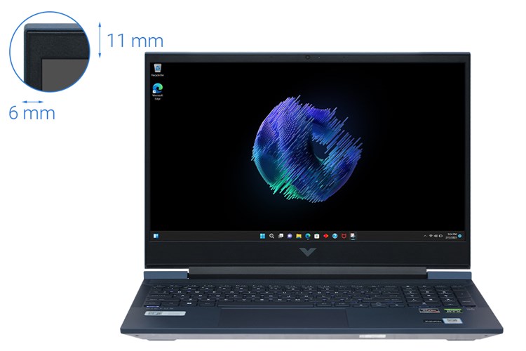 Laptop HP Gaming VICTUS 16 e1102AX R7 6800H/16GB/512GB/4GB RTX3050Ti/144Hz/Win11 (7C139PA) Màu Xanh
