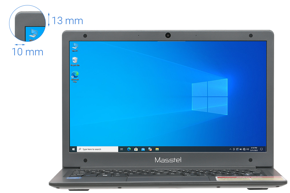 Laptop Masstel E116 N4020/4GB/128GB/Win10 Pro Màu Xám