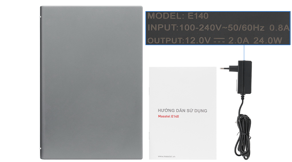 Bộ sản phẩm gồm: Sách hướng dẫn, Thùng máy, Sạc Laptop Masstel