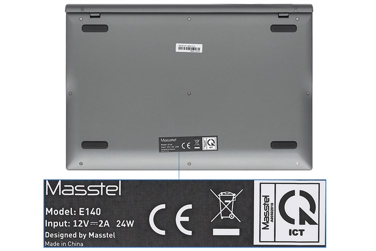Laptop Masstel E140 N4120/4GB/128GB/Win10 Pro Màu Xám