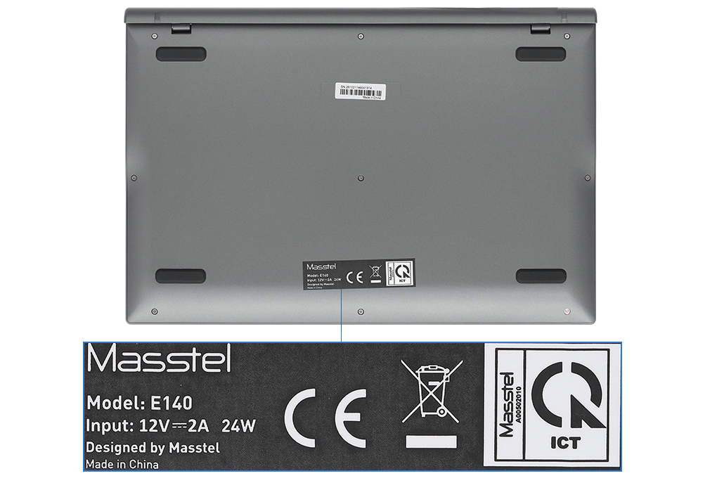 Laptop Masstel E140 N4120/4GB/128GB/Win10 Pro Màu Xám