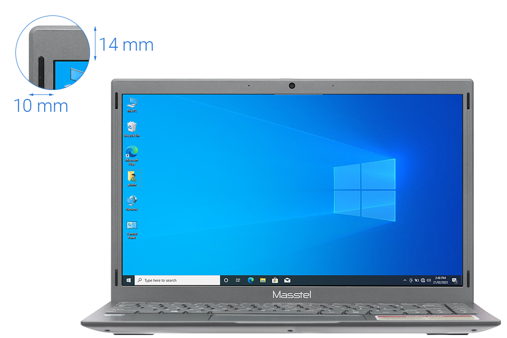 Laptop Masstel E140 N4120/4GB/128GB/Win10 Pro Màu Xám