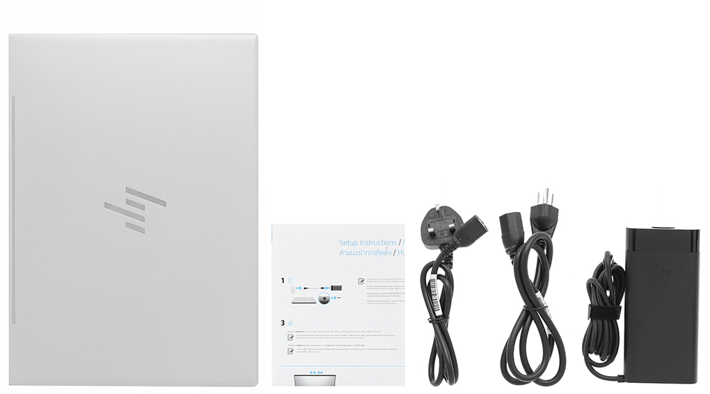 Bộ sản phẩm gồm: Thùng máy, Sạc Laptop HP, Sách hướng dẫn