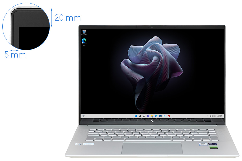 Laptop HP Envy 16 h0207TX i7 12700H/16GB/512GB/6GB RTX3060/Win11 (7C0T4PA) Màu Bạc