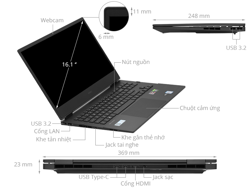 HP Gaming Omen 16 n0085AX R9 6900HX/32GB/1TB SSD/8GB RTX3070Ti/165Hz/Win11 (7C144PA)