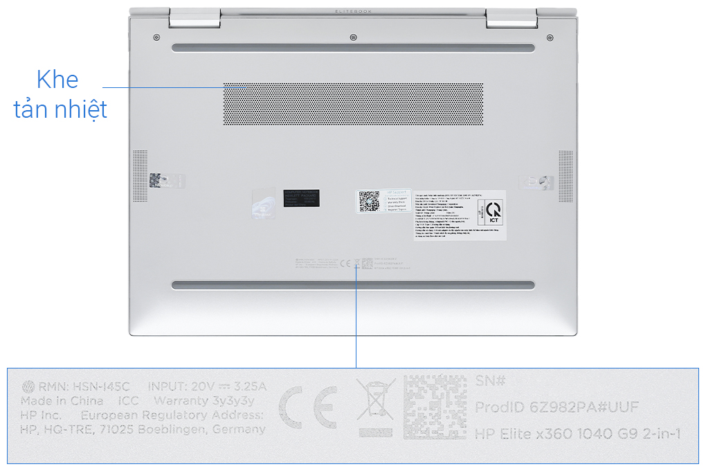 Laptop HP Elitebook X360 1040 G9 i7 1255U/16GB/512GB/Win11 Pro (6Z982PA) Màu Bạc