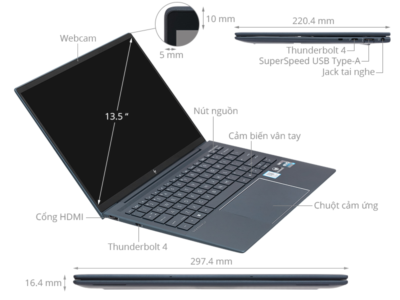 HP Elitebook Dragonfly G3 i7 1255U/16GB/1TB SSD/Touch/Win11 Pro (6Z980PA)