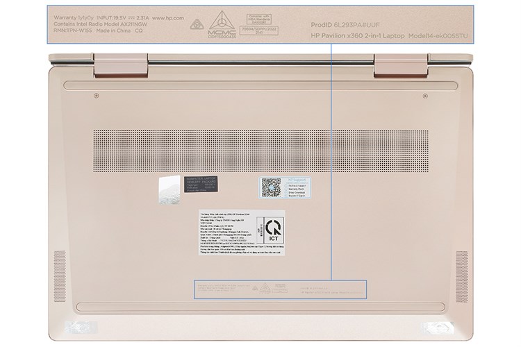 Laptop HP Pavilion X360 14 ek0132TU i7 1255U/16GB/512GB/Touch/Pen/Win11 (7C0W4PA) Màu Vàng