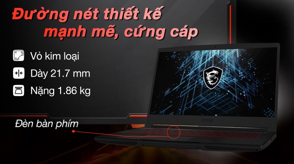 MSI GF63: Core i5 11400H/8G/512G/15.6in FHD IPS 144Hz/GTX1650/còn BH ! - 3