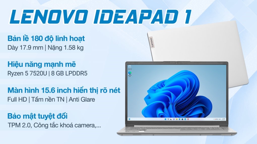 Laptop Lenovo IdeaPad 1 15AMN7 R5 là một trong những sản phẩm tuyệt vời của thương hiệu Lenovo. Với thiết kế tinh tế, tính năng mạnh mẽ và giá cả phù hợp, máy tính này đang rất được khách hàng quan tâm. Hãy đến với chúng tôi để xem các hình ảnh liên quan đến sản phẩm này và chọn cho mình một chiếc laptop tốt nhất.