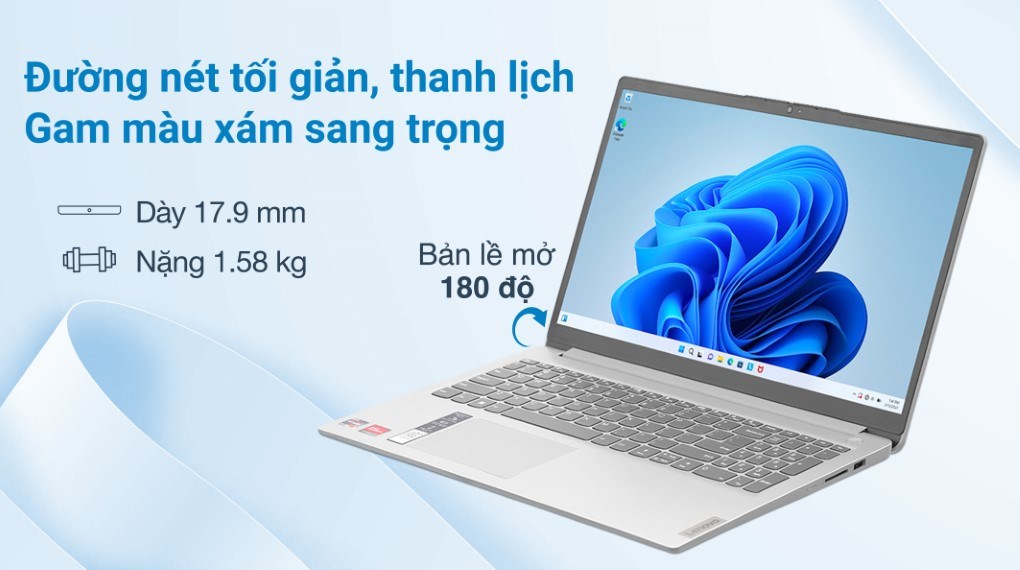 Hình ảnh Laptop Lenovo IdeaPad 1 15AMN7 R5 7520U/8GB/256GB/Win11 (82VG0061VN)