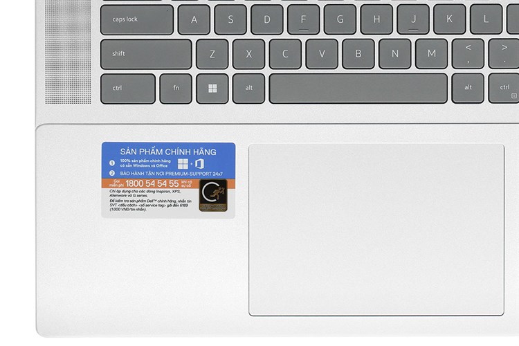 Laptop Dell Inspiron 16 5620 i5 1235U/8GB/256GB/OfficeHS/Win11 (P1WKN) Màu Bạc