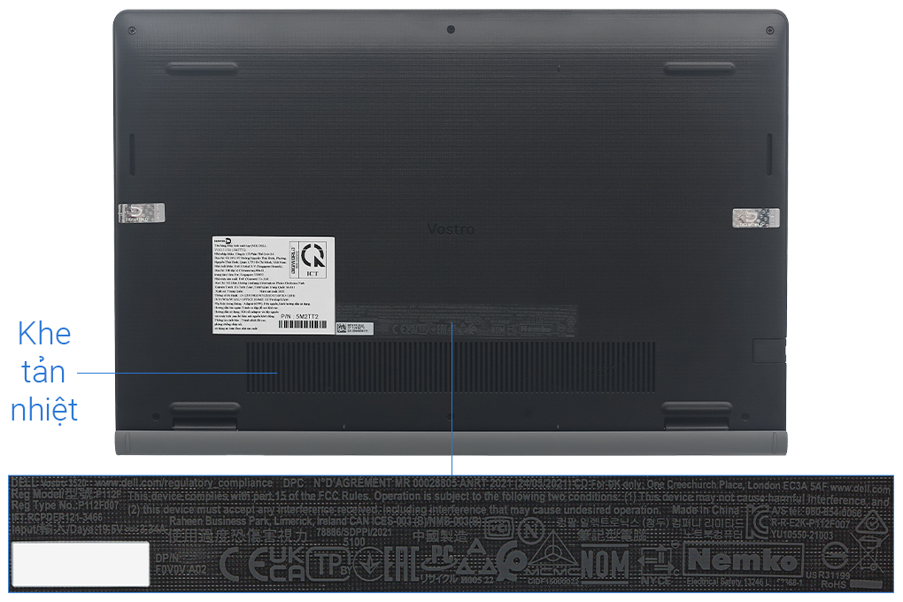 Laptop Dell Vostro 15 3520 i5 1235U/8GB/512GB/120Hz/OfficeHS/Win11 (5M2TT2) Màu Xám