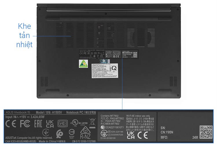 Laptop Asus Vivobook 15 OLED A1505VA i5 13500H/8GB/512GB/Win11 (L1052W) Màu Đen