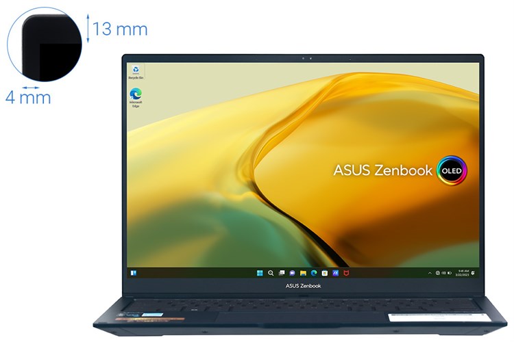 Laptop Asus Zenbook 14 Flip OLED UP3404VA i7 1360P/16GB/512GB/Touch/Pen/Cáp/Túi/Win11 (KN039W) Màu Xanh