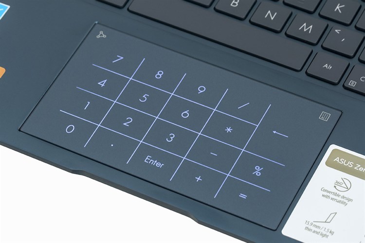 Laptop Asus Zenbook 14 Flip OLED UP3404VA i7 1360P/16GB/512GB/Touch/Pen/Cáp/Túi/Win11 (KN039W) Màu Xanh