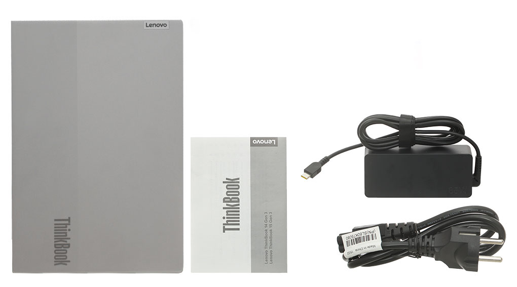 Bộ sản phẩm gồm: Sách hướng dẫn, Thùng máy, Sạc Laptop Lenovo ( 65W USB-C )