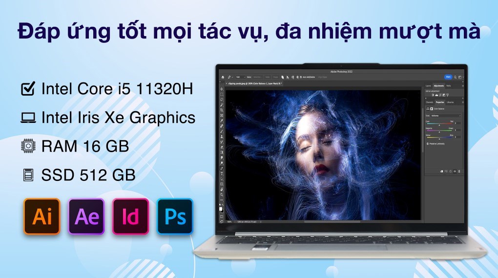 Laptop Lenovo Yoga Slim 7 Pro 14IHU5 i5 11320H/16GB/512GB/OfficeHS/Win11 (82NH00BEVN)