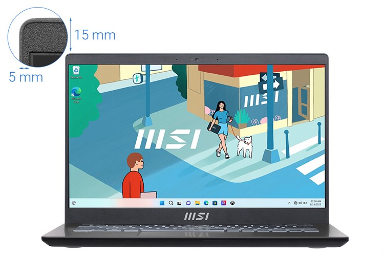 Laptop MSI Modern 14 C11M i3 1115G4/8GB/512GB/Win11 (011VN) Màu Đen