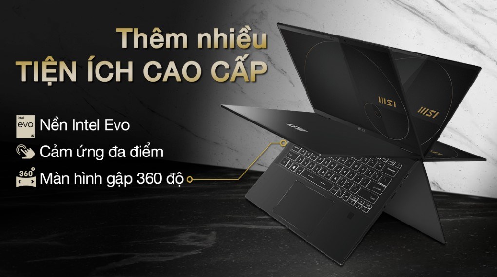 Laptop MSI Summit E14 Flip Evo A12MT i7 1280P/16GB/512GB/Touch/Pen/Túi/Win11 (210VN)