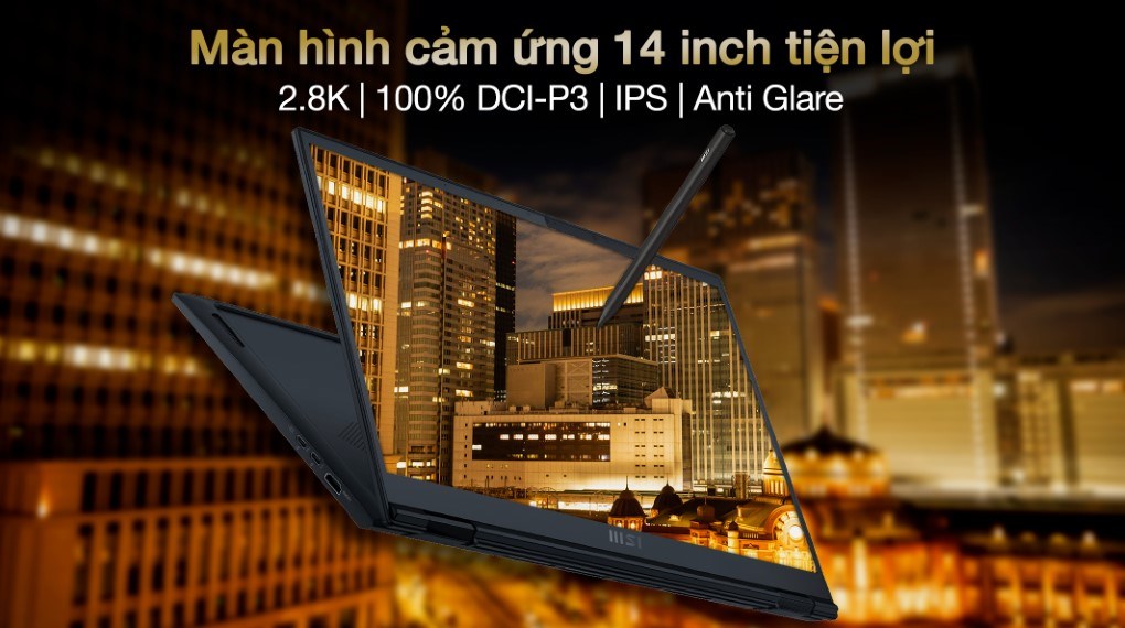 laptop MSI Summit E14 Flip Evo A12MT i7 1280P (210VN) - Màn hình