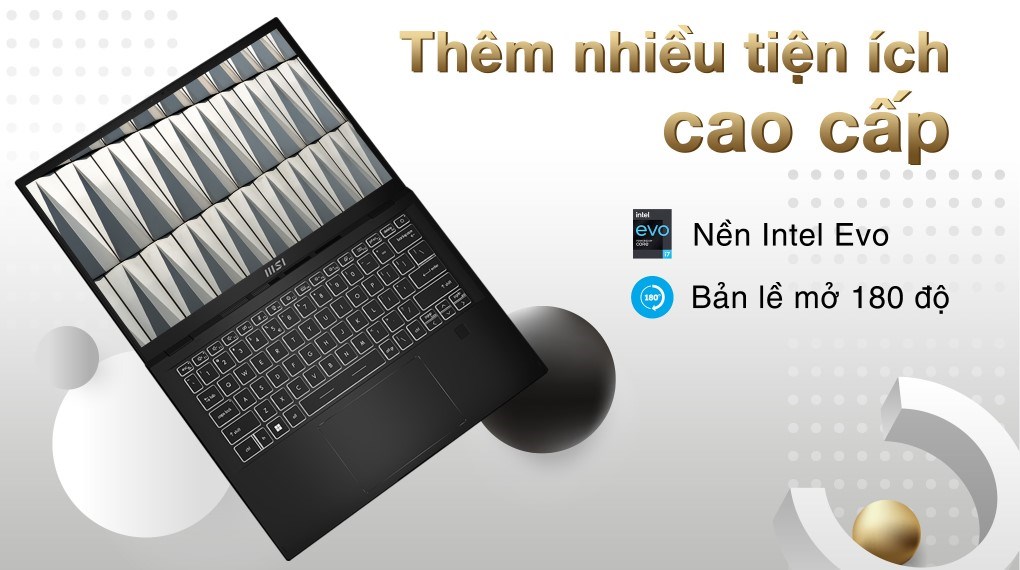 Laptop MSI Summit E14 Evo A12M i7 1280P/16GB/512GB/Túi/Chuột/Win11 (211VN)