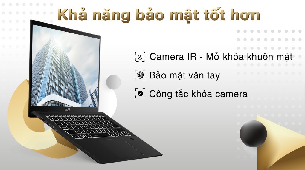 Laptop MSI Summit E14 Evo A12M i7 1280P/16GB/512GB/Túi/Chuột/Win11 (211VN)