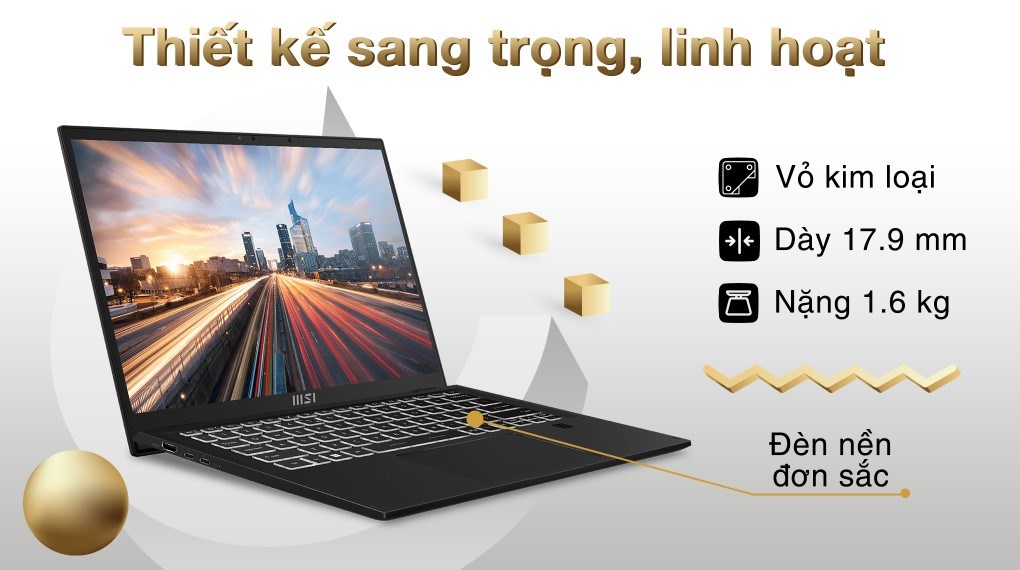 Laptop MSI Summit E14 Evo A12M i7 1280P/16GB/512GB/Túi/Chuột/Win11 (211VN)