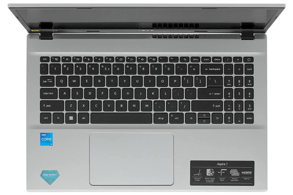 Laptop Acer Aspire 3 A315 59 5283 - NX.K6TSV.00B (i5 1235U, 8GB, 512GB, Full HD, Win11) Màu Bạc