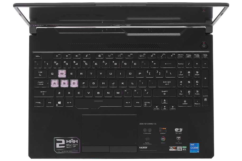 Laptop Asus TUF Gaming F15 FX506HF i5 11400H/8GB/512GB/4GB RTX2050/144Hz/Win11 (HN014W) Màu Đen
