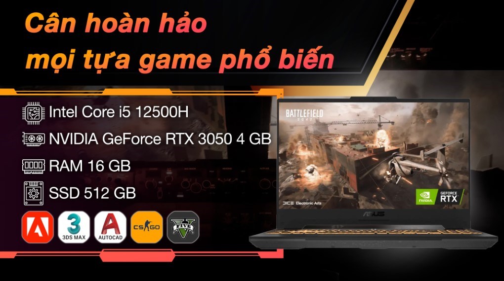 ASUS FX507ZC4: Core i5 12500H/16G/15.6in FHD 144Hz/RTX3050/còn BH 15th - 4