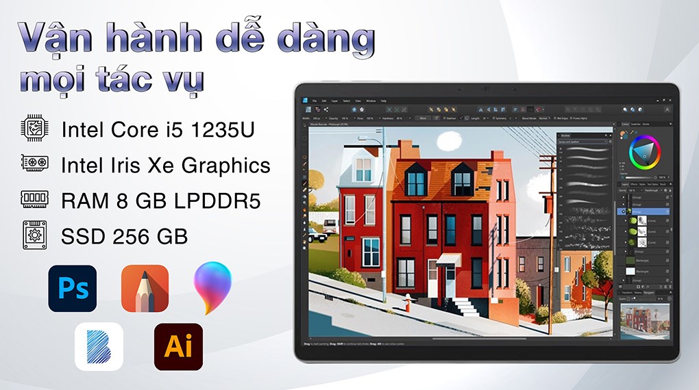 Laptop Surface Pro 9 i5 1235U/8GB/256GB/Touch/120Hz/Win11