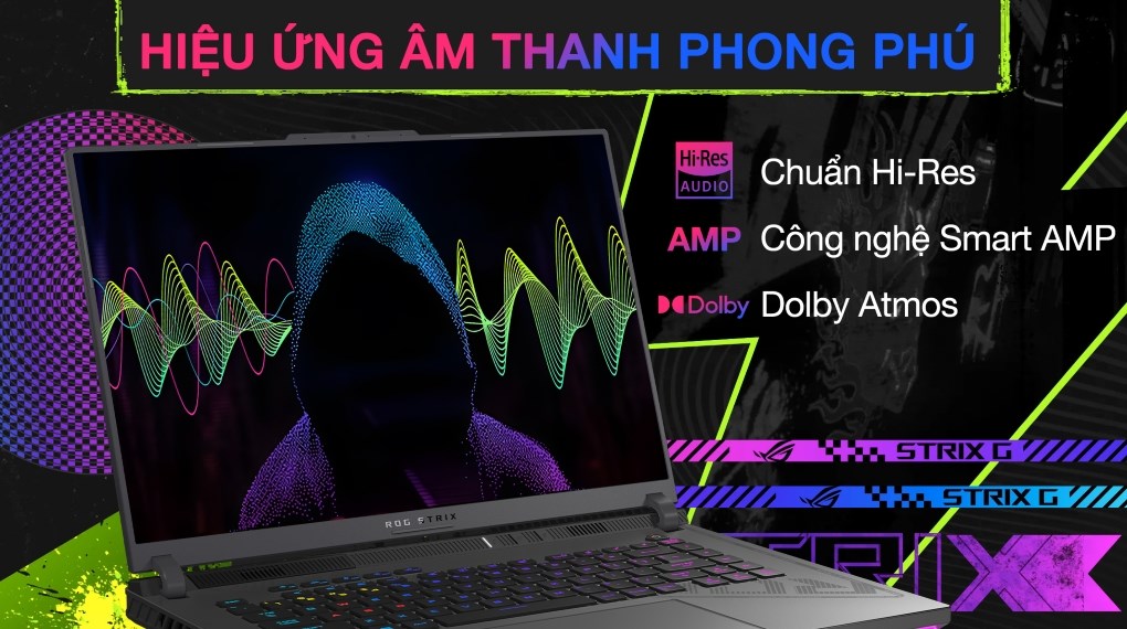 Laptop Asus Gaming ROG Strix G16 G614JI i7 13650HX/16GB/1TB/8GB RTX4070/240Hz/Balo/Win11 (N4084W)