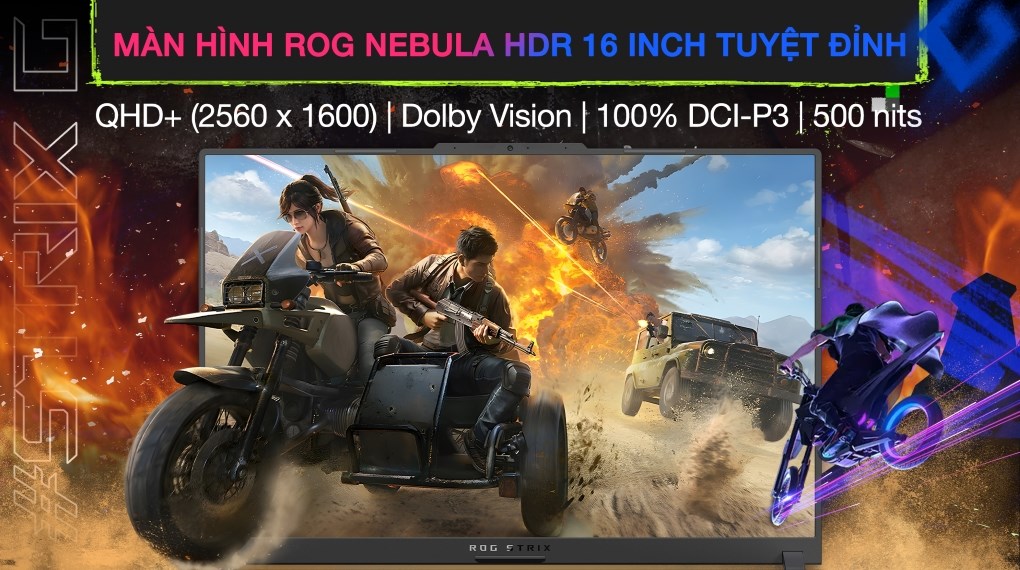 Laptop Asus Gaming ROG Strix G16 G614JI i7 13650HX/16GB/1TB/8GB RTX4070/240Hz/Balo/Win11 (N4084W)