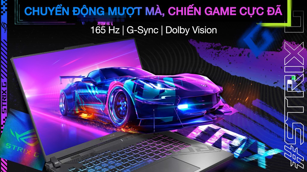 Laptop Asus Gaming ROG Strix G16 G614JU i7 13650HX/16GB/512GB/6GB RTX4050/165Hz/Win11 (N3777W)