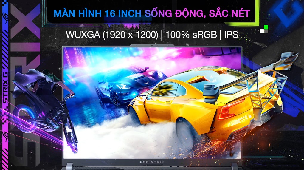 Laptop Asus Gaming ROG Strix G16 G614JU i7 13650HX/16GB/512GB/6GB RTX4050/165Hz/Win11 (N3777W)