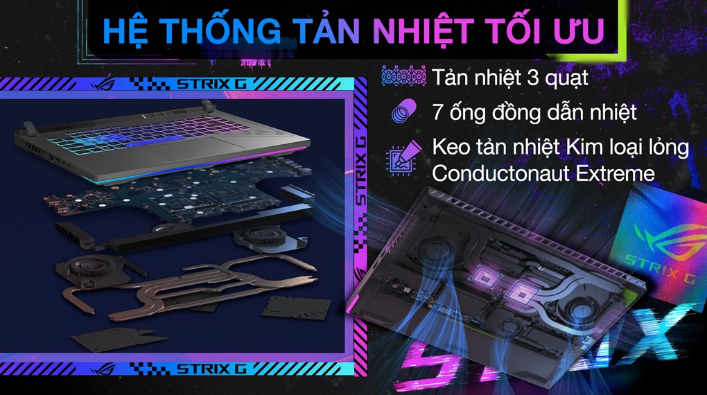 Laptop Asus Gaming ROG Strix G16 G614JU i7 13650HX/16GB/512GB/6GB RTX4050/165Hz/Win11 (N3777W)