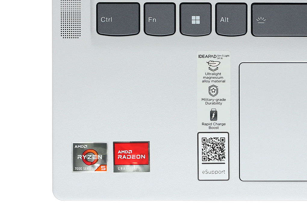 Laptop Lenovo IdeaPad Slim 5 Light 14ABR8 R5 7530U/16GB/512GB/Win11 (82XS002KVN) Màu Xám